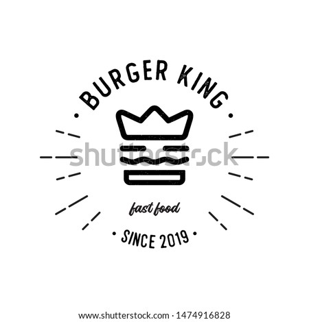 
vintage burger king logo / a mix of burger and king