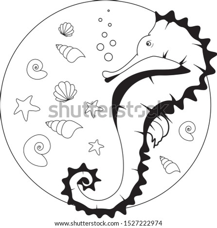 shutterstock puzzlepix sea horse template