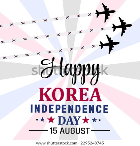 Vector Celebration Happy Korea independence day. Template Design Illustration