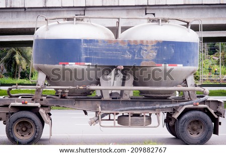 Concrete mixer truck at a construction site,Concrete car
