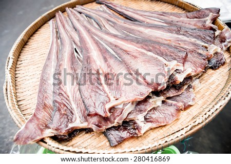 dried salted cod, fillets of fish preserved in salt,Dried fish