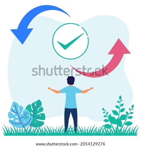 Modern style vector illustration. Refresh is complete or reload is complete as the task repeats the action. Restart or do the same job for, same result. Repetition of work or tasks.