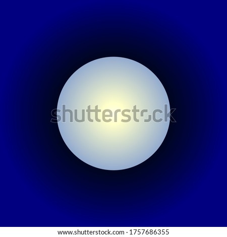 glowing moon vector on dark blue sky background with black shading area around it, online shopping, digital brand, add text, social media, blog, banner, can be used for halloween digital decor