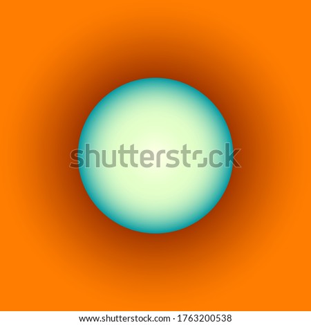 Glowing moon vector, sphere on orange vector background, online shopping, digital brand, add text, social media, blog, banner, can be used for halloween digital decor, round frame. Halloween vector