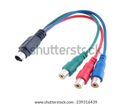 colorful audio video cable for personal computer