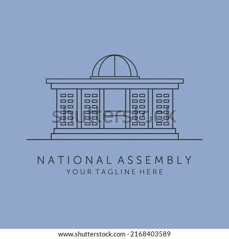 national assembly line art logo vector symbol illustration design