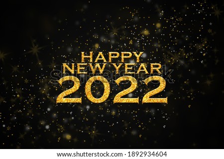 Happy new year 2022 black and golden poster. 3d illustration 3d rendering. year 2022 poster. 2022 post. new year background. 2023.