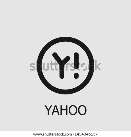 Outline yahoo vector icon. Yahoo illustration for web, mobile apps, design. Yahoo vector symbol.