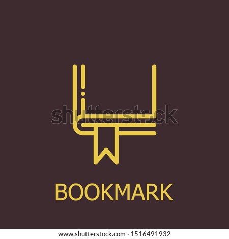 Outline bookmark vector icon. Bookmark illustration for web, mobile apps, design. Bookmark vector symbol.
