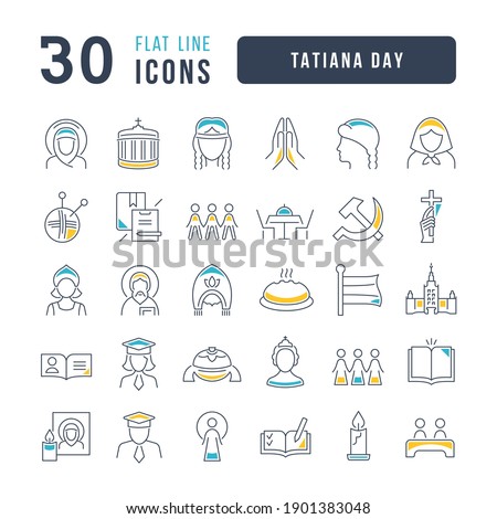 Tatiana Day. Collection of perfectly thin icons for web design, app, and the most modern projects. The kit of signs for category Holidays.