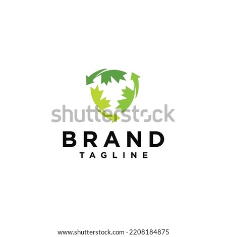 Canadian shield cycle logo vector icon template