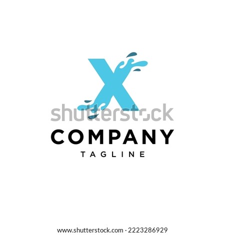 X Letter water Vector logo icon vector Template