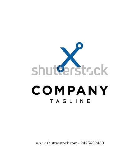 Letter X tech logo icon vector template.eps