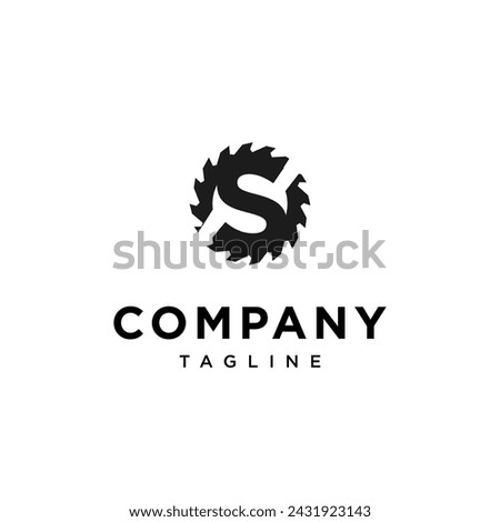 Letter S Saw Logo icon vector template.eps