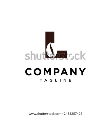 Letter L Coffee bean logo icon vector template.eps