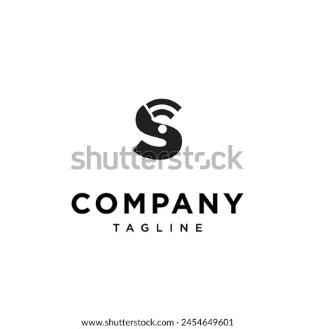 Letter S wifi signal logo icon vector template.eps