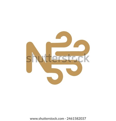 Letter N Wind logo icon vector template.eps