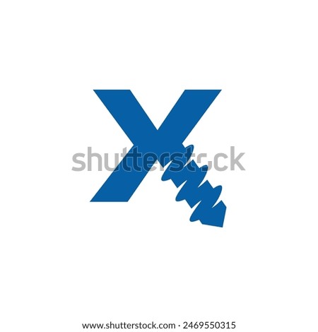 Letter X Drilling logo icon vector template.eps