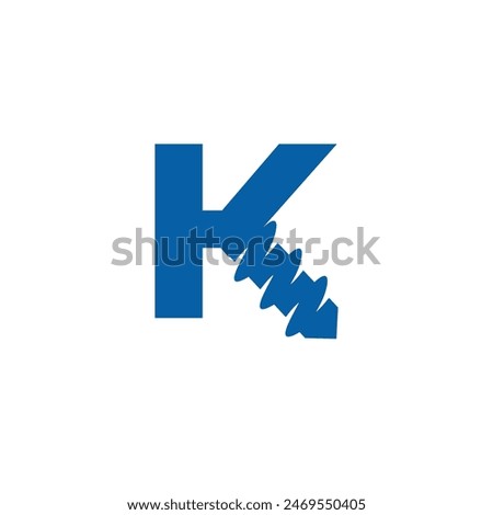 Letter K Drilling logo icon vector template.eps