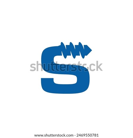 Letter S Drilling logo icon vector template.eps