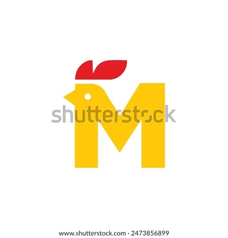 Letter M Chick logo icon vector template.eps