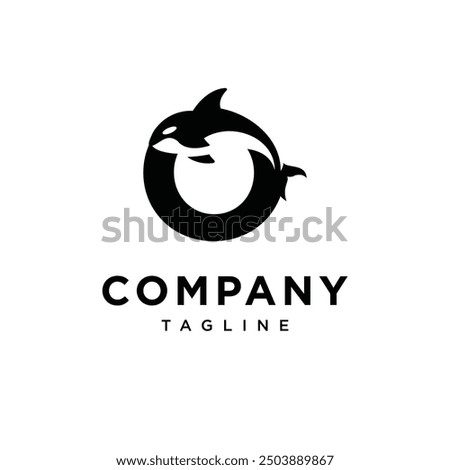 Letter O Orca Logo icon vector