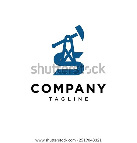 Letter S Oil and Gas logo icon vector.