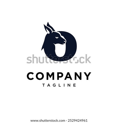 Letter O Wallaby logo icon vector