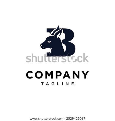 Letter B Wallaby logo icon vector