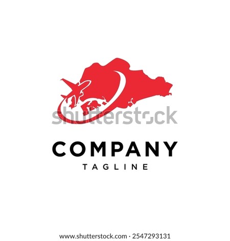 Singapore Tour and Travel logo Icon Vector