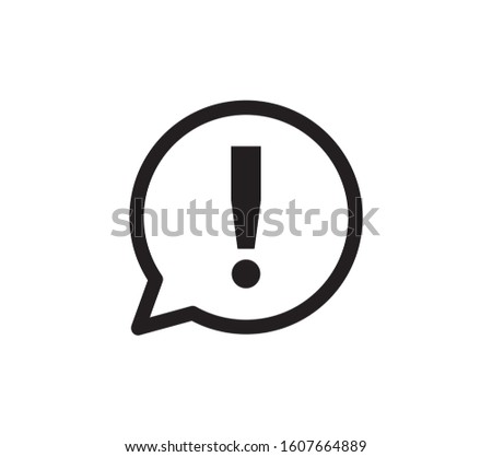 Exclamation Mark icon vector. Caution, attention sign symbol