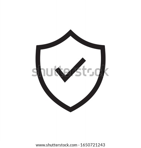 Verified protection icon symbol illustration