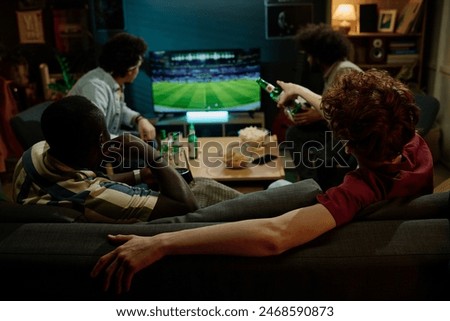 Similar – Image, Stock Photo Man drinking beer Beer