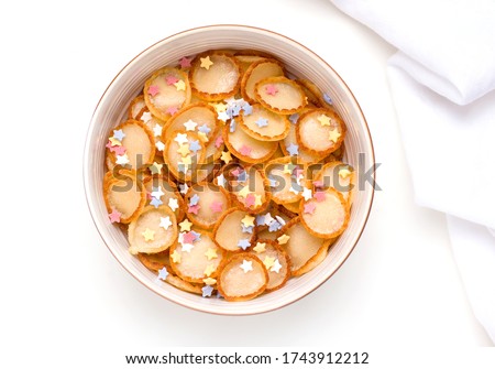 Similar – Image, Stock Photo Tiny cereal pancakes and strawberries