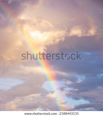 Similar – Image, Stock Photo Rainbow after a thunderstorm in Gembeck at Twistetal in the district of Waldeck-Frankenberg in Hesse, Germany