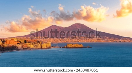 Similar – Image, Stock Photo View from Vesuvius to Naples