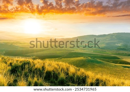 Image, Stock Photo An amazing golden hill in the Andes like a vein of gold