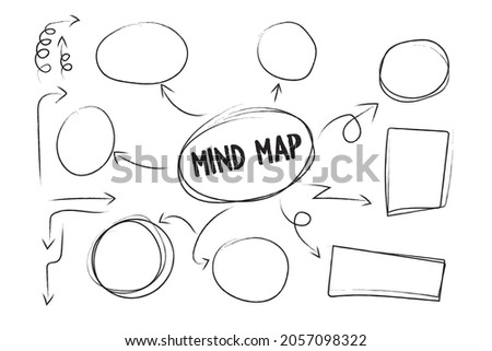 Mind mapping graphic elements vector