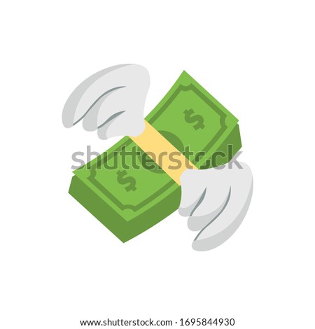 Money with wings vector Logo | Cash with wings | money Flying