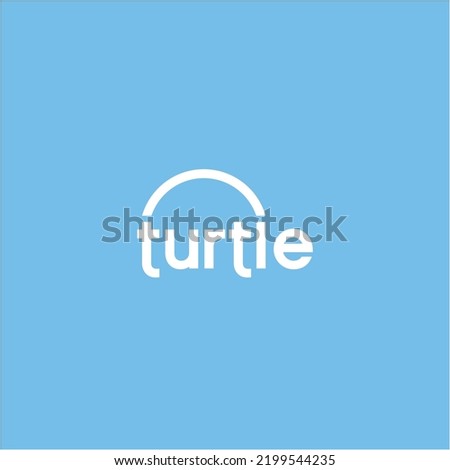 modern turtle wordmark vector logo