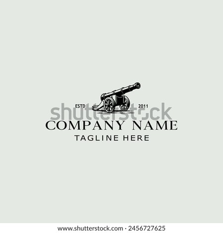 white background cannon vintage logo