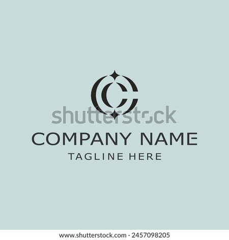 CC letter monogram logo. white background