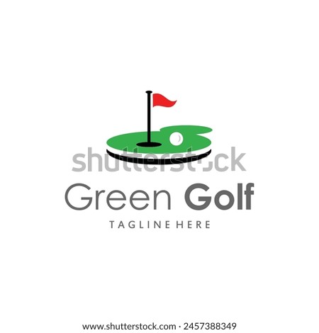 golf course vector logo. white background