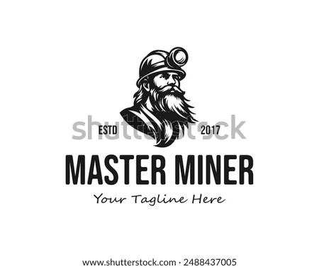 mine master vector logo. white background