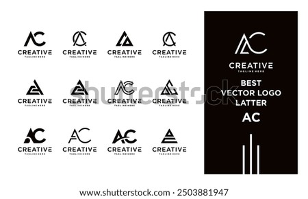 set vector logo letter AC. logo inspiration