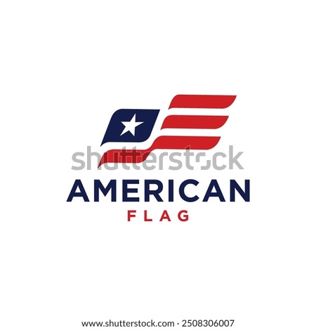 vector logo design american flag. logo inspiration