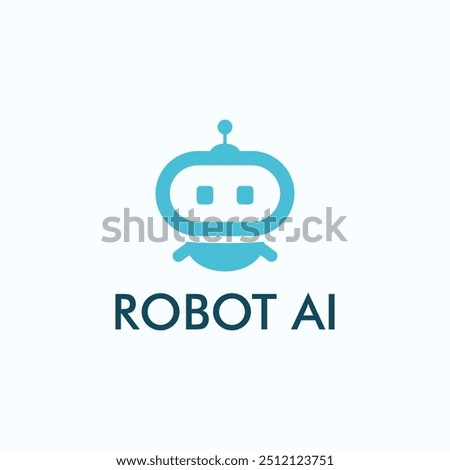 Ai robot icon vector logo. inspirational logo