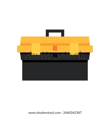 Tool Box for Workshop Maintenance and Repair, Handyman Toolkit, Flat Vector Illustration Design