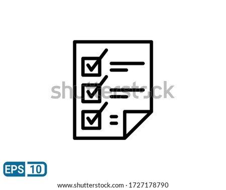 line style icon of note list icon isolated on white background. vector illustration for graphic design, website, UI. EPS 10