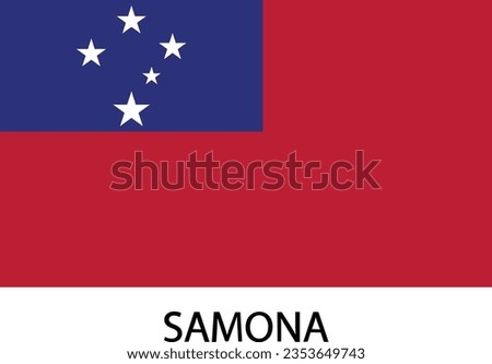 Samoa flag vector illustration country flag